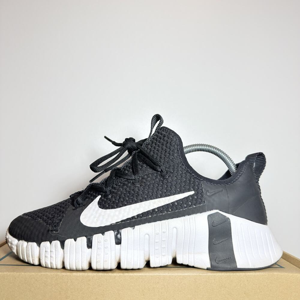 Nike Free Metcon 3 Black White Men's Training Shoes Size 7.5 Crossfit Gym Used